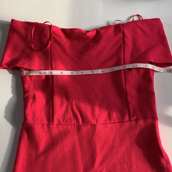 NWOT Zara Off Shoulder Fuchisia/Hot Pink Dress - Picture 7 of 11